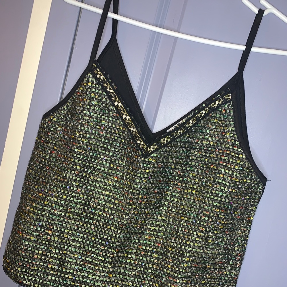 Contrast Sequin Tank. - Picture 5 of 6